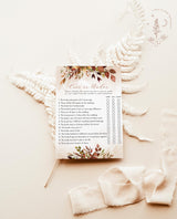Over or Under Game Template | Fall Bridal Shower