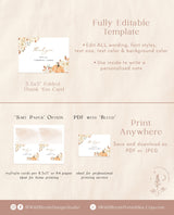 Fall Thank You Cards Template | Editable Thank You Card
