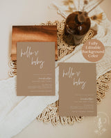 Burnt Orange Fall Baby Shower Invite | Minimalist Baby Shower Invite