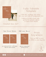 Burnt Orange Fall Baby Shower Invite | Minimalist Baby Shower Invite