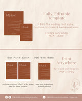 Terracotta Drink Menu | Fall Wedding Drink Menu