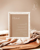 Minimalist Wedding Bar Menu | Modern Neutral Bar Menu Sign