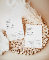 Minimalist Rehearsal Dinner Invitation Template | Minimal Wedding Rehearsal Invite