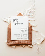 Minimalist Rehearsal Dinner Invitation Template | Modern Wedding Rehearsal Invite