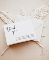 Minimalist Thank You Card Template | Editable Thank You Cards