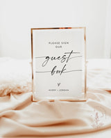 Please Sign Our Guestbook Sign | Minimalist Wedding Guestbook