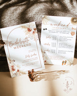 Tropical Bachelorette Party Invitation | Desert Bachelorette Itinerary