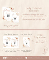 Wedding Program QR Code Sign | Boho Wedding QR Code 