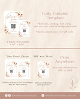 Wedding Program QR Code Sign | Boho Wedding QR Code