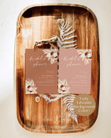 Boho Bridal Shower Invitation | Fall Bridal Shower Invite | Pampas Grass Bridal Shower | Terracotta Bridal Shower | Editable Template A4