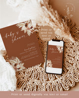 Fall Baby Shower Invite | Boho Baby Shower Invite