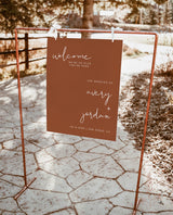 We're So Glad You're Here | Minimalist Wedding Welcome Sign