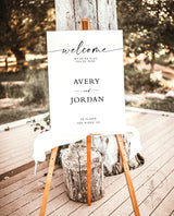 We're So Glad You're Here | Minimalist Wedding Welcome Sign