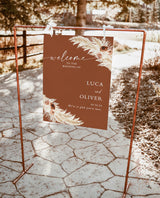 Boho Wedding Welcome Sign Template | Terracotta Wedding Welcome Poster | Wedding Welcome Sign | Desert Wedding Sign | A4
