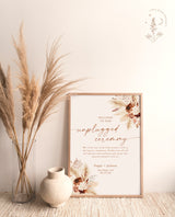 Boho Unplugged Wedding Sign | Pampas Grass Wedding