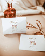 Rainbow Thank You Cards Template | Editable Thank You Card