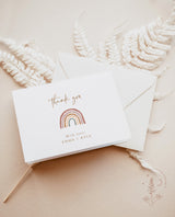 Rainbow Thank You Cards Template | Editable Thank You Card