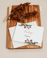 Winter Thank You Card Template | Holiday Thank You Cards
