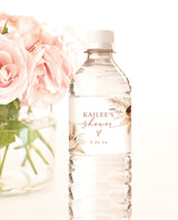 Boho Water Bottle Label | Pampas Grass Water Bottle Label