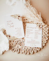 Pampas Grass Wedding Program | Desert Wedding Program
