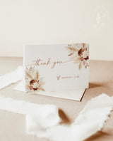 Boho Thank You Card Template | Editable Fall Thank You Cards