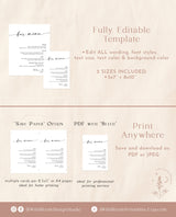 Minimalist Wedding Bar Menu | Modern Minimalist Bar Menu Sign | Wedding Drink Sign | Minimalist Drink Menu | Editable Template | M9