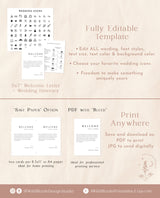 Minimalist Wedding Timeline Template | Modern Order of Events Timeline