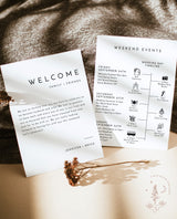 Minimalist Wedding Timeline Template | Modern Order of Events Timeline