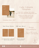 Desert Sand Wedding Invitation Template | Minimal Burnt Orange Wedding Invite