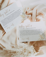 Pampas Grass Wedding Downsize Announcement Card | Covid Wedding Update