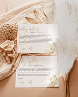 Pampas Grass Wedding Downsize Announcement Card | Covid Wedding Update