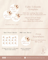 Boho Cupcake Toppers | Pampas Grass Baby Shower