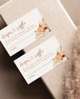 Pampas Grass Diaper Raffle Card | Little Pumpkin Diaper Raffle Ticket