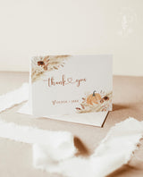 Boho Thank You Card Template | Fall Thank You Cards