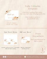 Boho Thank You Card Template | Fall Thank You Cards