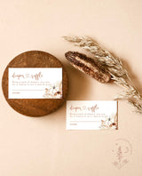 Pampas Grass Diaper Raffle Card | Little Pumpkin Diaper Raffle Ticket