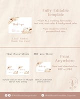 Boho Thank You Card Template | Fall Thank You Cards