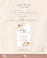 Fall Baby Shower Digital Invite | A Little Pumpkin is on the Way