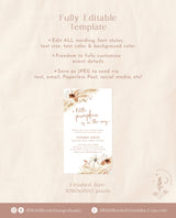 Fall Baby Shower Digital Invite | A Little Pumpkin is on the Way