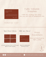 Terracotta Enclosure Card | Editable Wedding Invite Insert