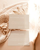 Beige Enclosure Card | Editable Wedding Invite Insert 