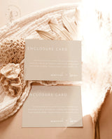 Beige Enclosure Card | Editable Wedding Invite Insert