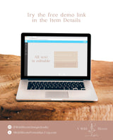 Beige Enclosure Card | Editable Wedding Invite Insert