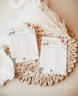 Baby Animal Game | Boho Baby Shower Game Template