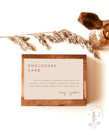Terracotta Enclosure Card | Editable Wedding Invite Insert