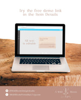 Terracotta Enclosure Card | Editable Wedding Invite Insert