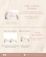 Cactus Thank You Cards Template | Editable Thank You Card