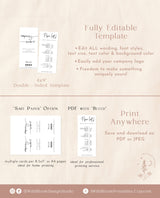 Boho Small Business Price List Template | Beauty Price List