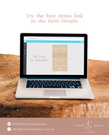 Boho Small Business Digital Price List Template | Modern Salon Price List