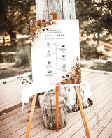 Fall Wedding Timeline Template | Welcome Timeline Poster